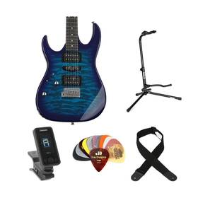 Grx70qal Gearnuts 645781118171 Ibanez Gio Left-handed Electric Guitar Essentials Bundle - Transpare