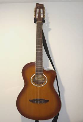 Giannini Gwnfl-08c-el Ts Nylon Electro-acoustic Guitar Cutaway Eq Clean