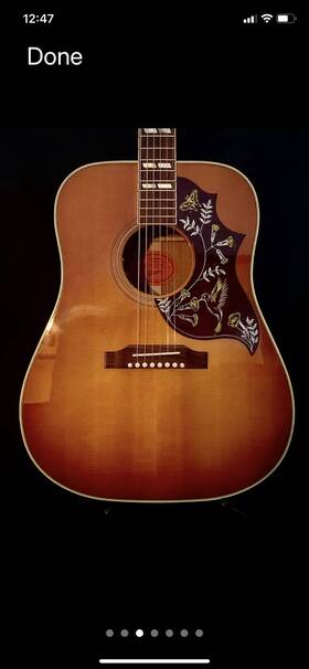 20360057 Gibson Hummingbird Dreadnought Acoustic Guitar Brown 6-string With Case