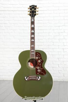 Jb2eodpsl0997 Gibson Acoustic Dealer Select Sj-200 Standard Acoustic-electric Guitar - Olive