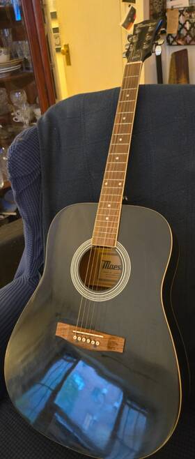 Sa41 Gibson Maestro Black Dreadnought Guitar