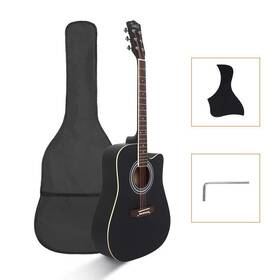 Glarry 611890875465 41ftft Full Size Folk Guitar Notch Spruce Panel Matte Edging Acoustic Cutaway
