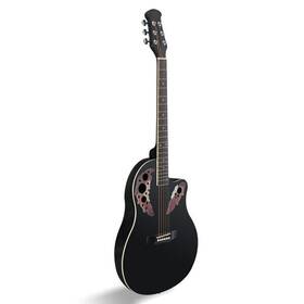 Glarry 629722788425 41 Inch Cutawary Round Back Acoustic Guitar Spruce Top Grape Hole Black
