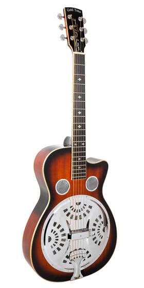 Gold Tone 710552800972 Paul Beard Round Neck Cutaway Resonator With Hard Case
