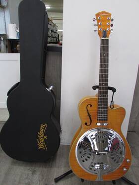 R45rce Gold Tone Washburn Acoustic Guitar Resonator Made In China Nice