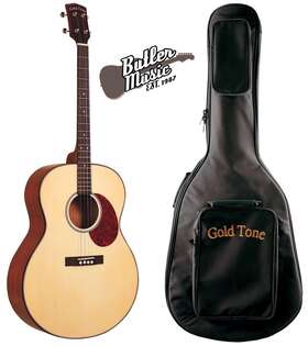 Tg-10 Gold Tone Model Natural 4-string Tenor Acoustic Guitar With Gig Bag
