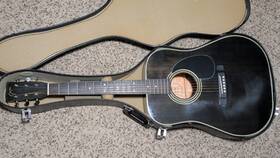 G-315tb Goya Vintage Acoustic Guitar C.f. Martin Era Black Finish Mik Korea