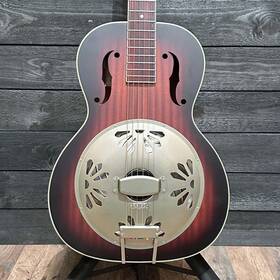 Gretsch Caxr243537 G9241 Alligator Biscuit Roundneck Resonator Acoustic Guitar - Sunburst