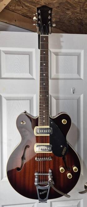 G2622t-p90 Gretsch Streamliner 6 String Hollow Body Brown Black Electri I-5390