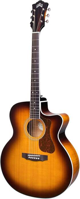 Guild 383-3605-937 Guitars F-250ce Deluxe Maple Atb Acoustic Guitar Burst Jumbo Cutaway
