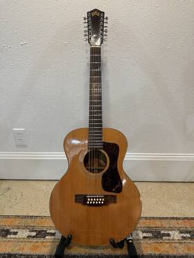 78675 Guild F212 Vintage 12-string Acoustic Guitar Natural With Hard Case 1973