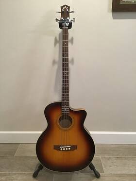 B-54ce Guild Acoustic Electric Bass Antique Burst Finish Without Hsc
