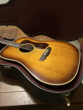 D-40sb Guild Vintage 1979 Sunburst Acoustic Guitar Hard Shell Case Westerly Ri
