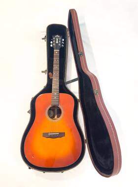 Gad-50ae Guild Acoustic Electric Guitar Case Pickup Strap And Tuner Light Us