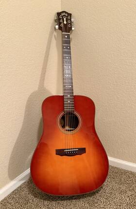 Gad-50amb Guild Near Mint - 1 Owner Gad-50 Amber Dreadnought 2005 Burst Hscase