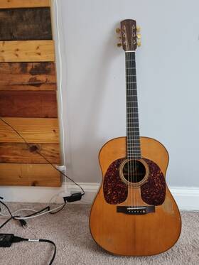 C1829 Gurian Acoustic Guitar Spruce Rosewood Hard Case. S2r 1974. Flat Top Body