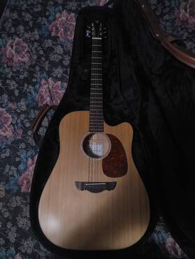 Cld-30scm Harley Benton Solidwood Acoustic Guitar With Leather Hard Case