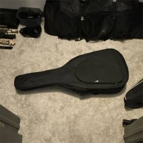 Harmonia D-076/38 Dreadnought Acoustic Guitar 6 String Black With Gig Bag