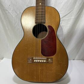 154.88k2243x Harmony Vintage H-162 3/4 Acoustic Guitar Natural 80% Frets Mini Rare Good Cond