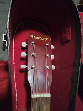 319.12120000 Harmony Vintage 1970 Sears Roebuck Atomic Logo No. Acoustic Guitar