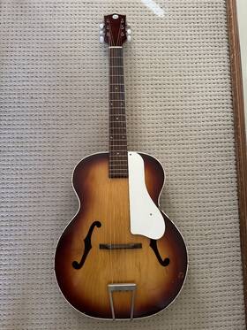 319-12401001 Harmony Vintage Silvertone Archtop Inch Space Dot 1970s - Made In Usa