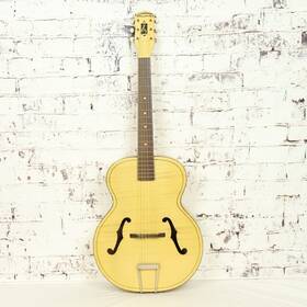 H1214 Harmony Vintage Blonde Archtop Acoustic Guitar With Gig Bag