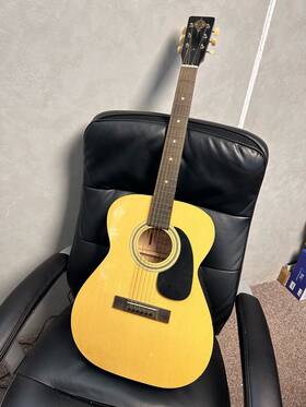 H6345 Harmony Vintage Acoustic Guitar Made In Usa Natural Needs Setup / Slig