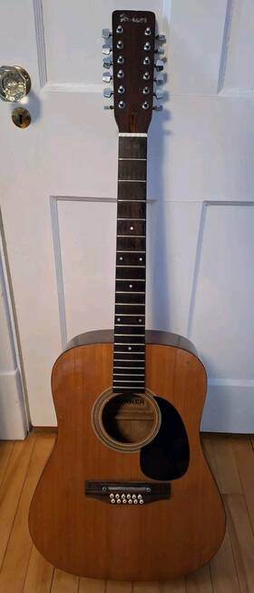 Hg12 Hohner Vintage 1970s Model Acoustic 12 String Guitar Read Description