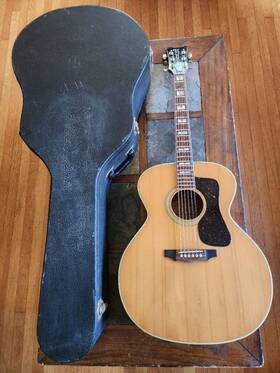 Hg740 Hohner Jumbo Acoustic Vintage Mij Without Hsc 70s - Blonde
