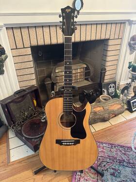 H155c Hondo Ii 80s Vintage Korean Acoustic Guitar Nice Condition Ready-to-play