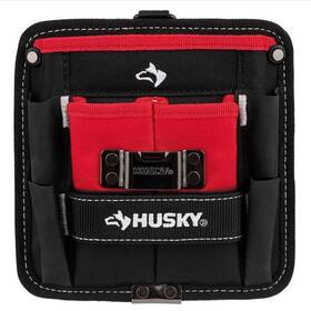 Husky 644323999490 Tool Belt Pouch 3 Pocket Clip On 7 In Water Resistant Heavy Duty Storage