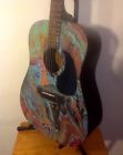 300g-tbk Hw Hohner Acoustic Guitar With Custom Pour Paint Front