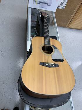 208100 Ibanez Pf5 Acoustic Guitar Natural With Hard Case