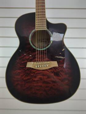 Wcp023974 Ibanez A300e-tcs 1201 Cherry Sunburst Acoustic Guitar With Hard Case
