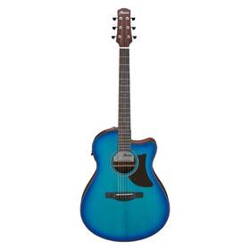 Aam50cesbo Ibanez Aam50ce 6 String Sapphire Blue Burst Acoustic Electric Guitar