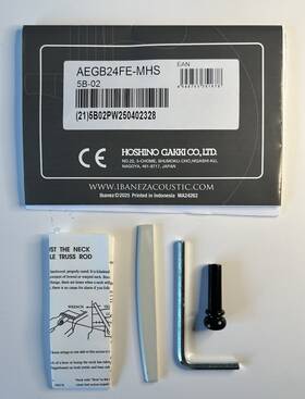 Ibanez Aam70ce Aegb24 Acoustic Bass Guitar - Manuel Saddle Nut Strap Pin Truss Tool