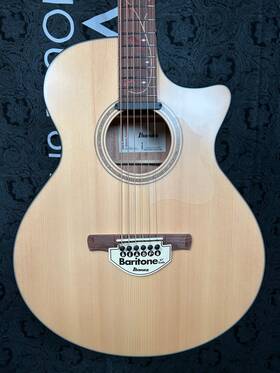 Ae275bt Ibanez Baritone Acoustic-electric Guitar - Natural Low Gloss Ae275bt Ibanez Baritone Acoustic-electric Guitar - Natural Low Gloss