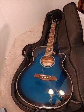 Aeg10e-tbs-2y-01 Ibanez Aeg10e-bl-3r-01 Cutaway Righ Handed Acoustic Electric Guitar With Case