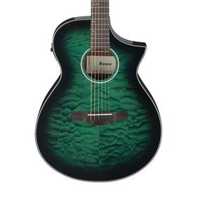 Aewc16qateh Ibanez Aewc16q Acoustic Electric - Trans Emerald Burst