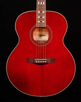 Aj70m1ewr Ibanez Aj70m1e Artwood Series A/e Acoustic Guitar Wine Red