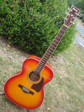 Ac300-cs Ibanez Artwood Acoustic Guitar Solid Top 00s