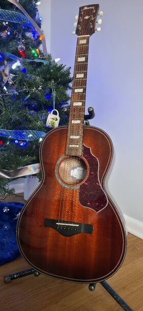 Avn4 Ibanez Vintage Parlor Acoustic Guitar Mahogany