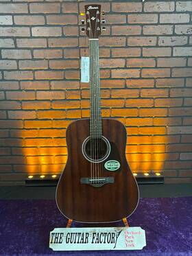 Aw54opn-b1 Ibanez Aw54opn Artwood Solid Top Dreadnought Acoustic Guitar Open Pore Natural