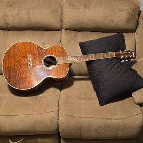 Etw20qmnt1201 Ibanez Exotic Wood Jumbo Acoustic Guitar Figured Maple Brown 6-st