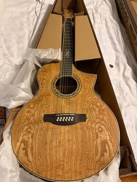 Ew2012ascent Ibanez 12 String Exotic Wood Guitar Open Box Excellent Sounding