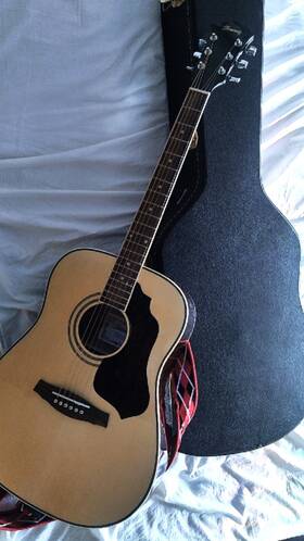 Gs08u115884 Ibanez Tan And Brown Acoustic Guitar Six String. Brand Serial
