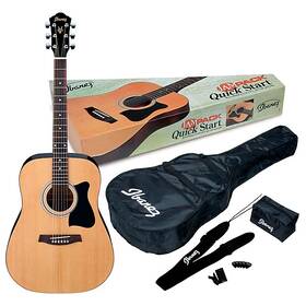 Ijv50opn-b1 Ibanez Jampack Ijv50 Quickstart Acoustic Guitar Pack Open Pore Naturak