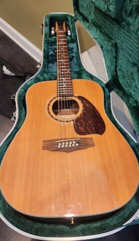 Pf512-nt-14-04 Ibanez Pf512 12-string Dreadnought Acoustic Guitar Natural With Hard Case
