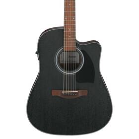 Pf54cewkh Ibanez Acoustic Electric Guitar - Weathered Black Open Pore Top