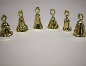 Bl035 India Arts Dozen 3 Inch - Assorted Brass Bells
